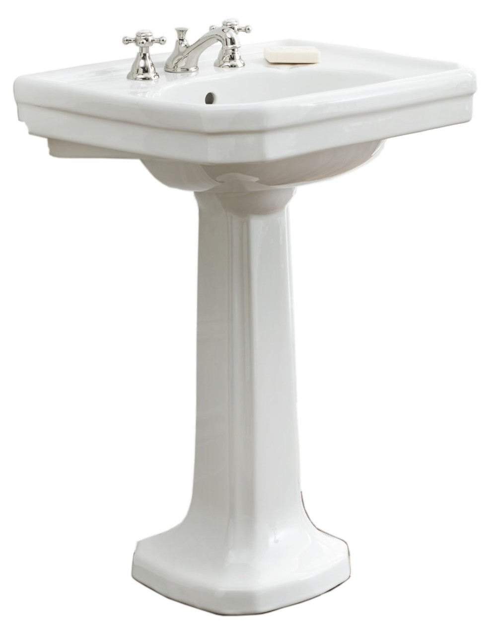 Cheviot 511/20-WH-8 MAYFAIR Pedestal Sink, White Sink