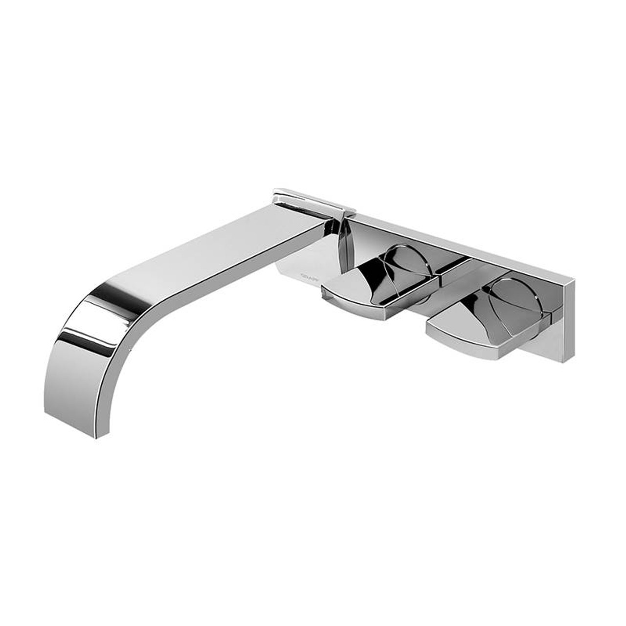 Graff G-1830-C14W-BAU Sade Wall-Mounted Lavatory Faucet, 24K Brushed Gold Plated
