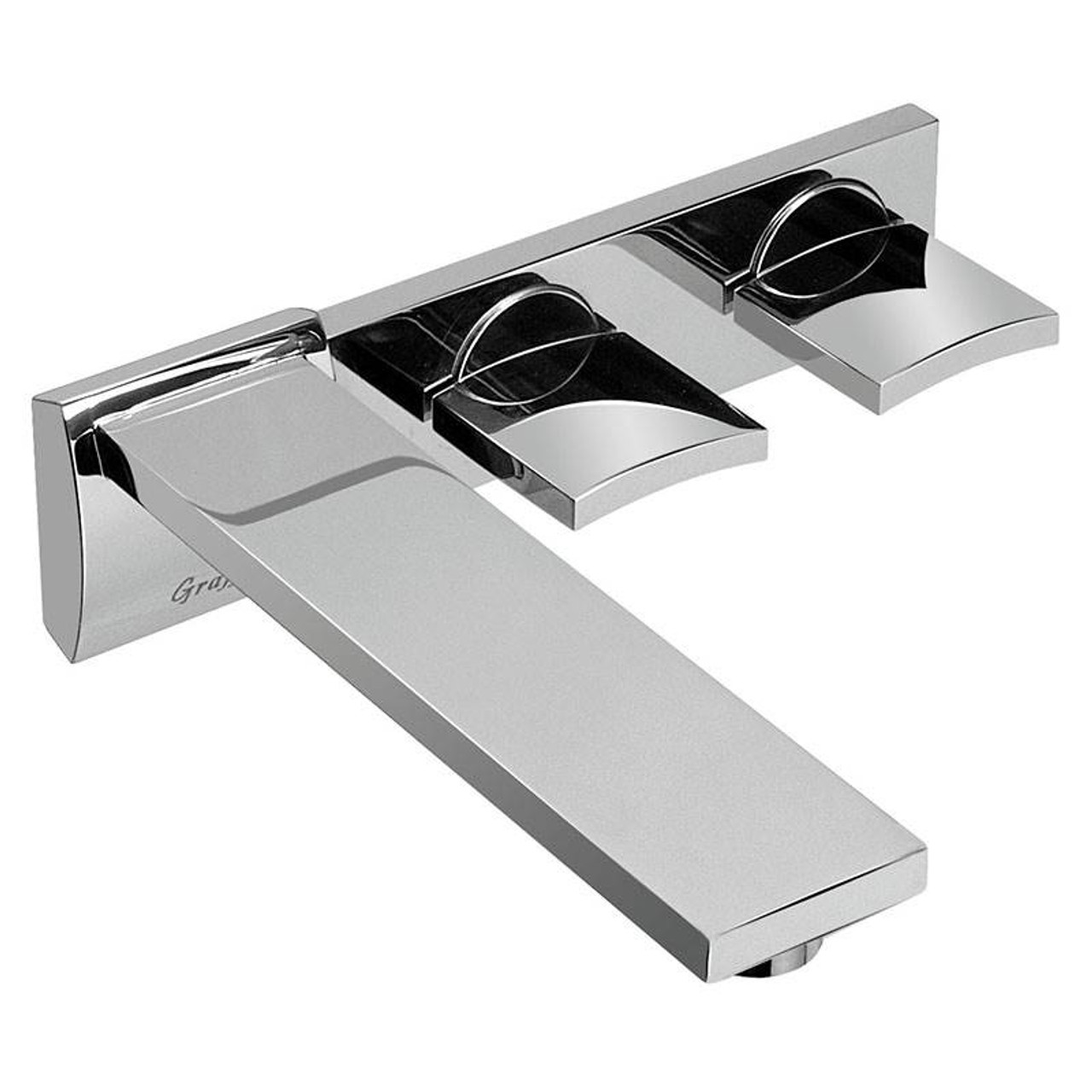 Graff G-3630-C14W-BAU Targa Wall-Mounted Lavatory Faucet, 24K Brushed Gold Plated