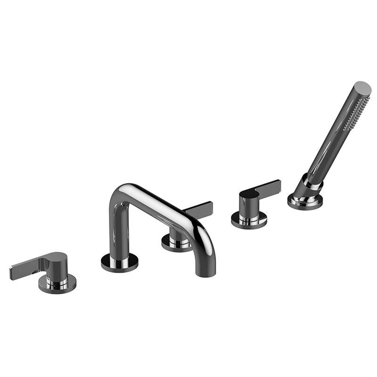 Graff G-6751-LM46B-PN Terra Roman Tub Set w/Handshower - Rough and Trim, Polished Nickel