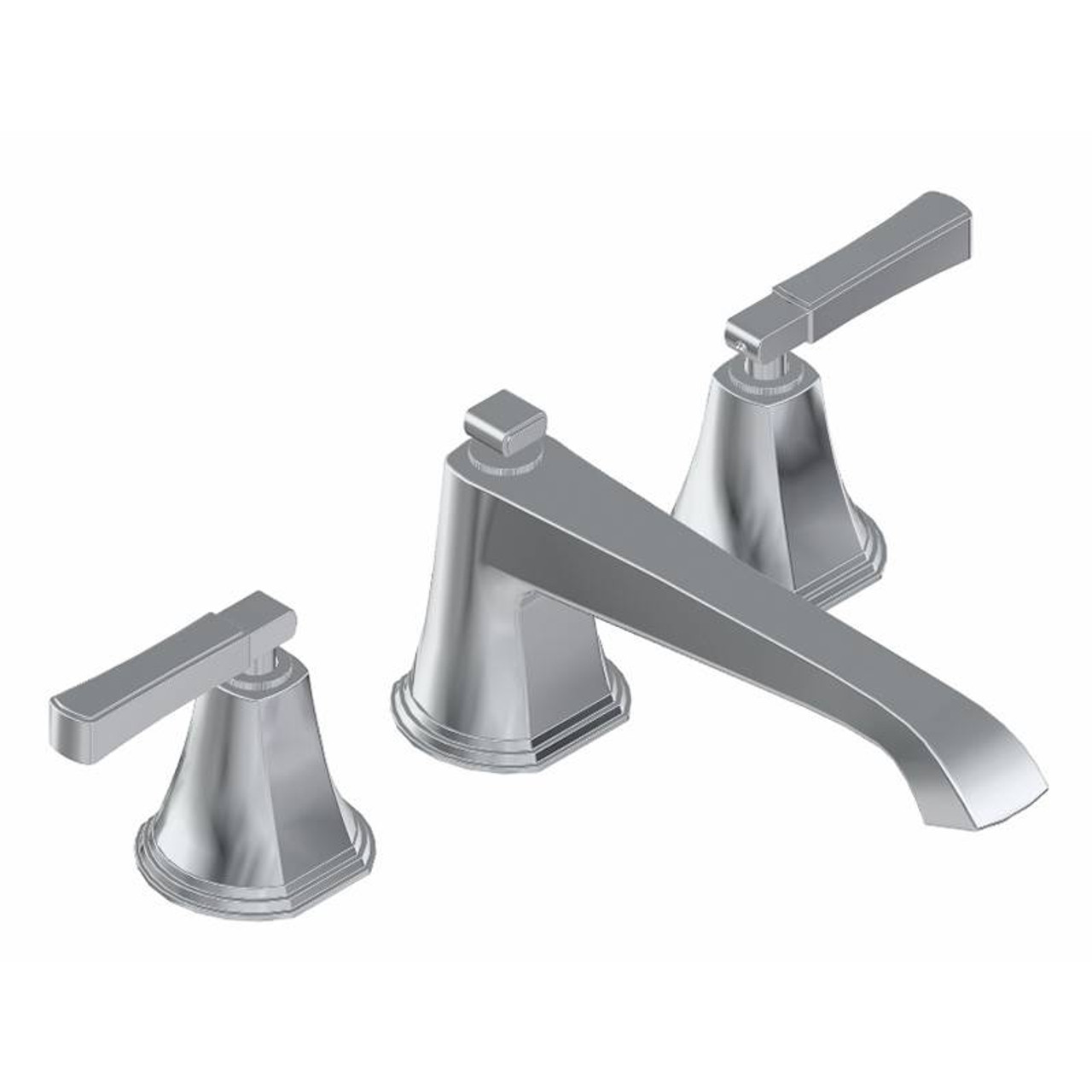 Graff G-6850-LM47B-PC Finezza UNO Roman Tub Set w/Lever Handle (Rough & Trim), Polished Chrome