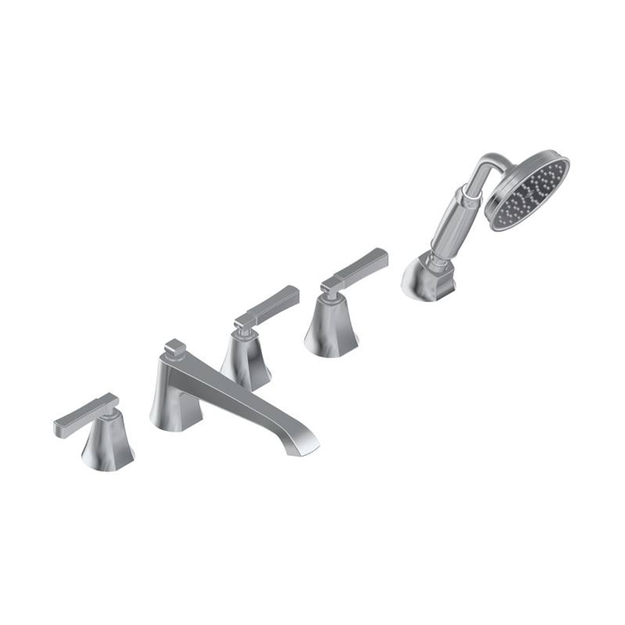 Graff G-6853-LM47B-PN Finezza DUE Roman Tub Set w/Handshower w/Lever Handle (Rough & Trim) , Polished Nickel