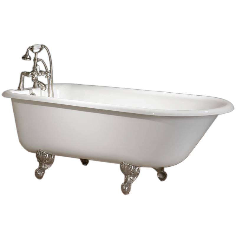 Cheviot 2093-WC-7-AB TRADITIONAL Cast Iron Bathtub, White Interior, Custom Colour Exterior, Antique Bronze Feet Tub