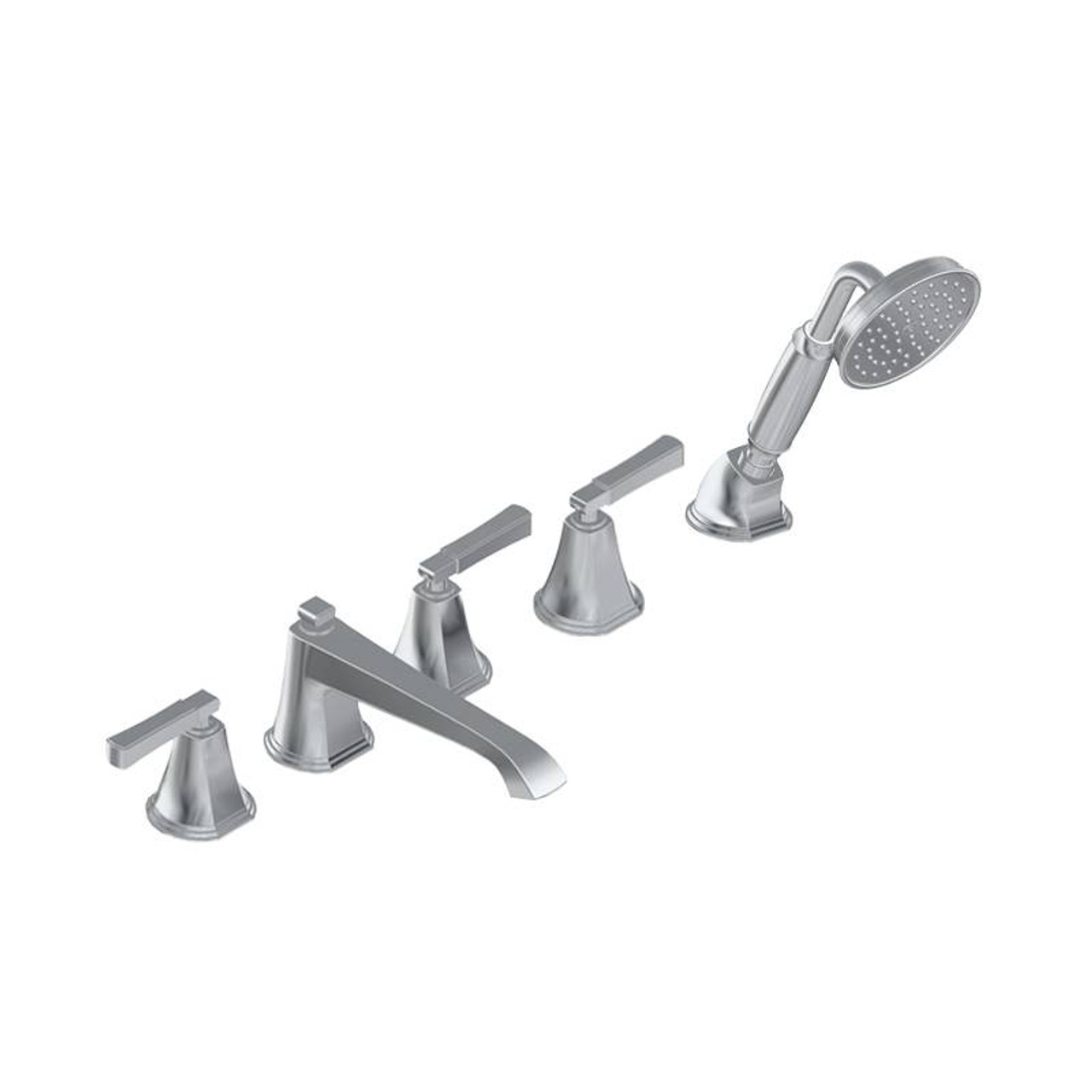 Graff G-6851-LM47B-BAU Finezza UNO Roman Tub Set w/Handshower w/Lever Handle (Rough & Trim) , 24K Brushed Gold Plated