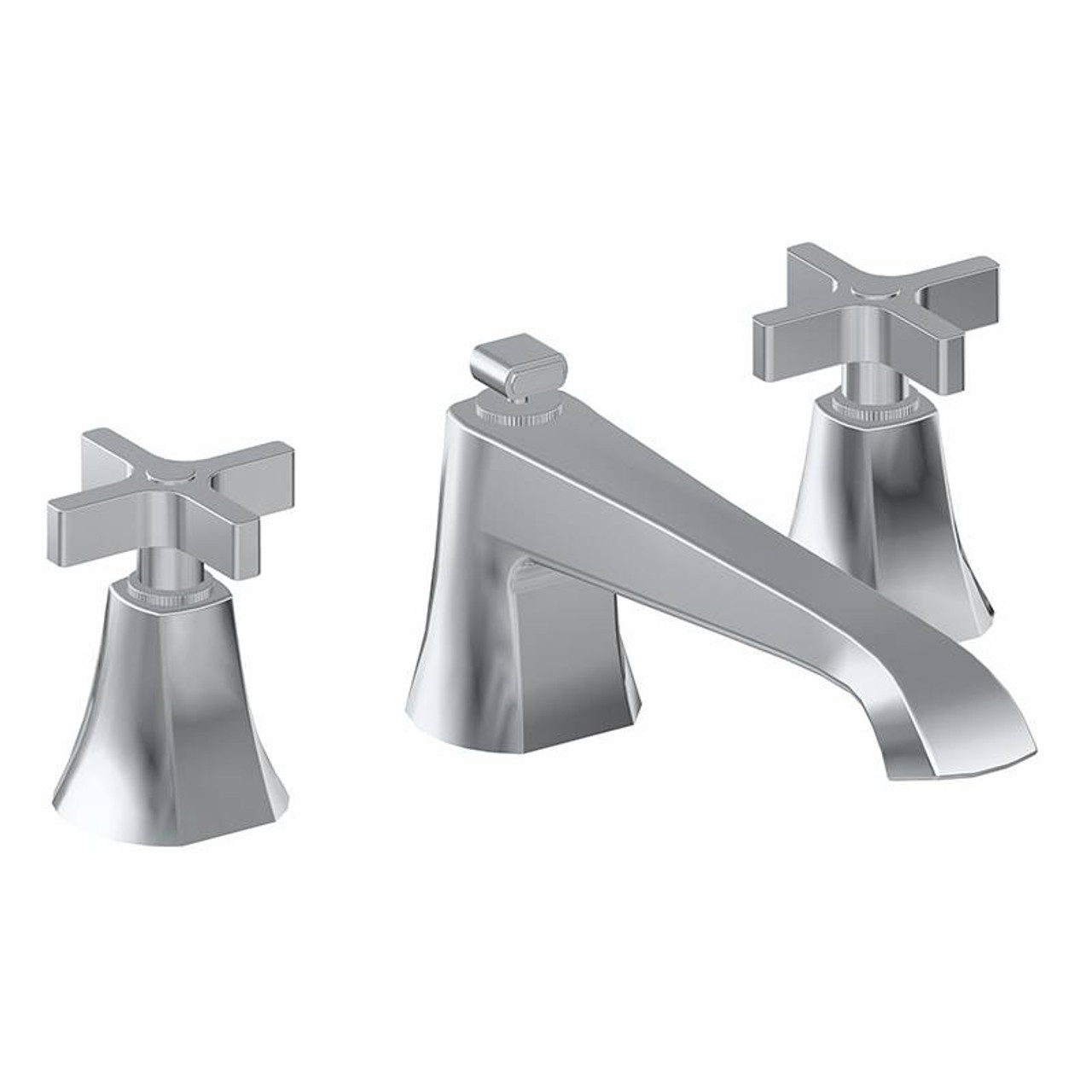 Graff G-6852-C15B-PN-T Finezza DUE Roman Tub Set w/Cross Handle (Trim Only), Polished Nickel