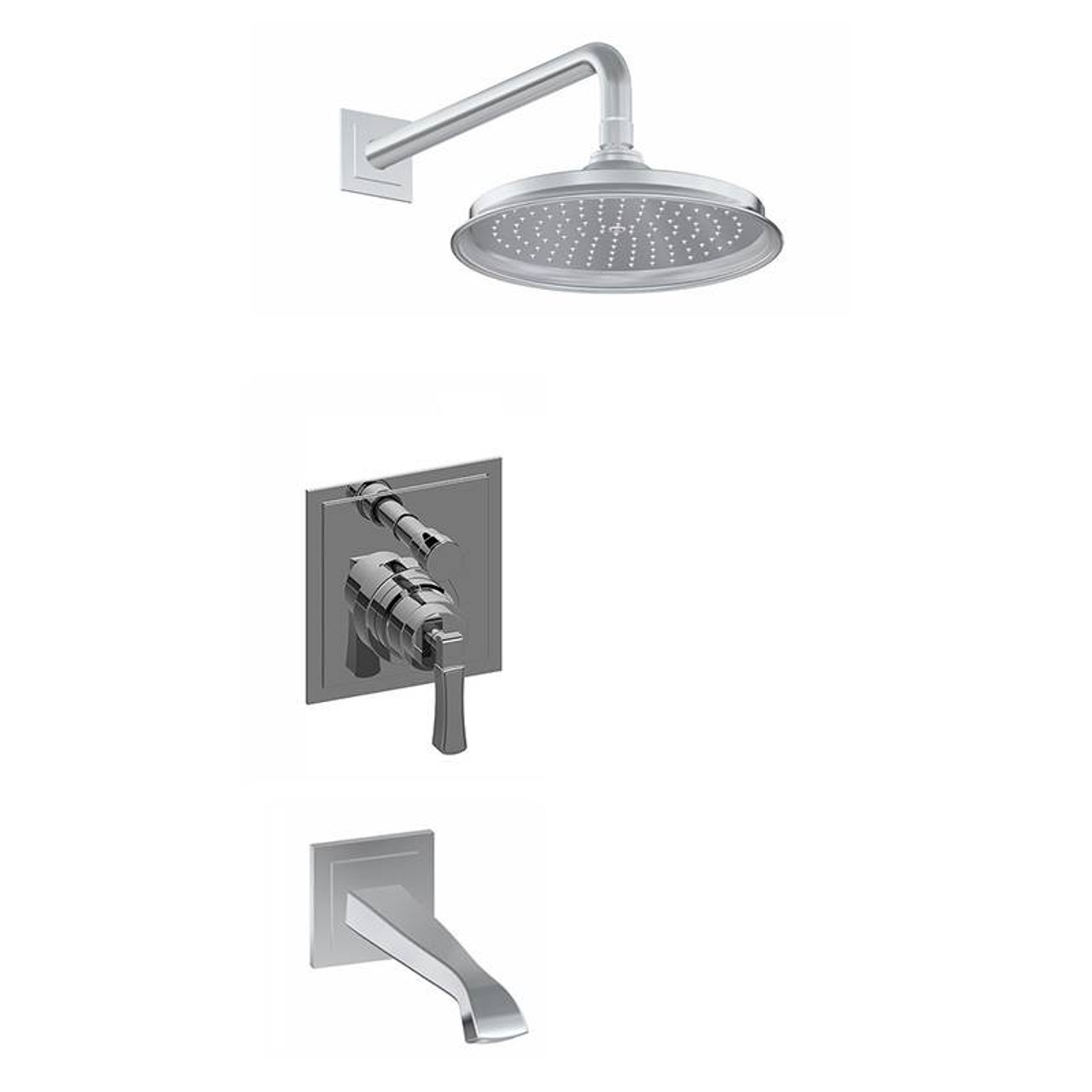 Graff G-7270-LM47S-BAU Contemporary Pressure Balancing Shower Set (Rough & Trim), 24K Brushed Gold Plated Graff G-7270-LM47S-BAU Contemporary Pressure Balancing Shower Set (Rough & Trim), 24K Brushed Gold Plated