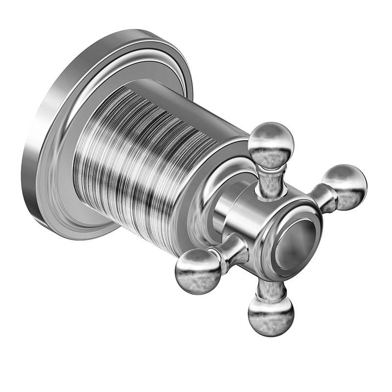 Graff G-8039-C2E1-PN-T M-Series Transitional 3-Way Diverter Trim Plate with Cross Handle , Polished Nickel