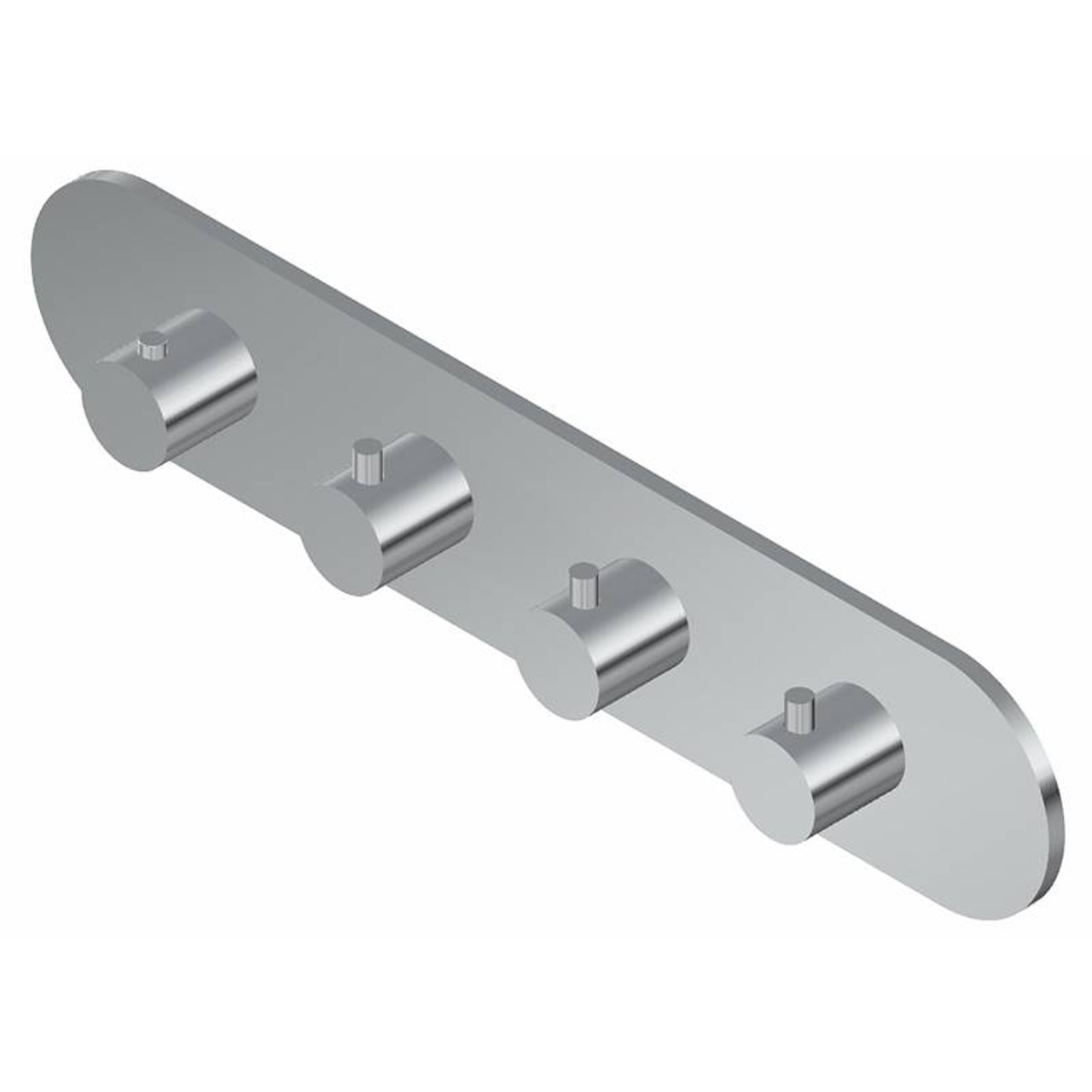 Graff G-8058H-RH0-WT-T M-Series Round Thermostatic 4-Hole Trim Plate and Handle (Horizontal Installation), Architectural White