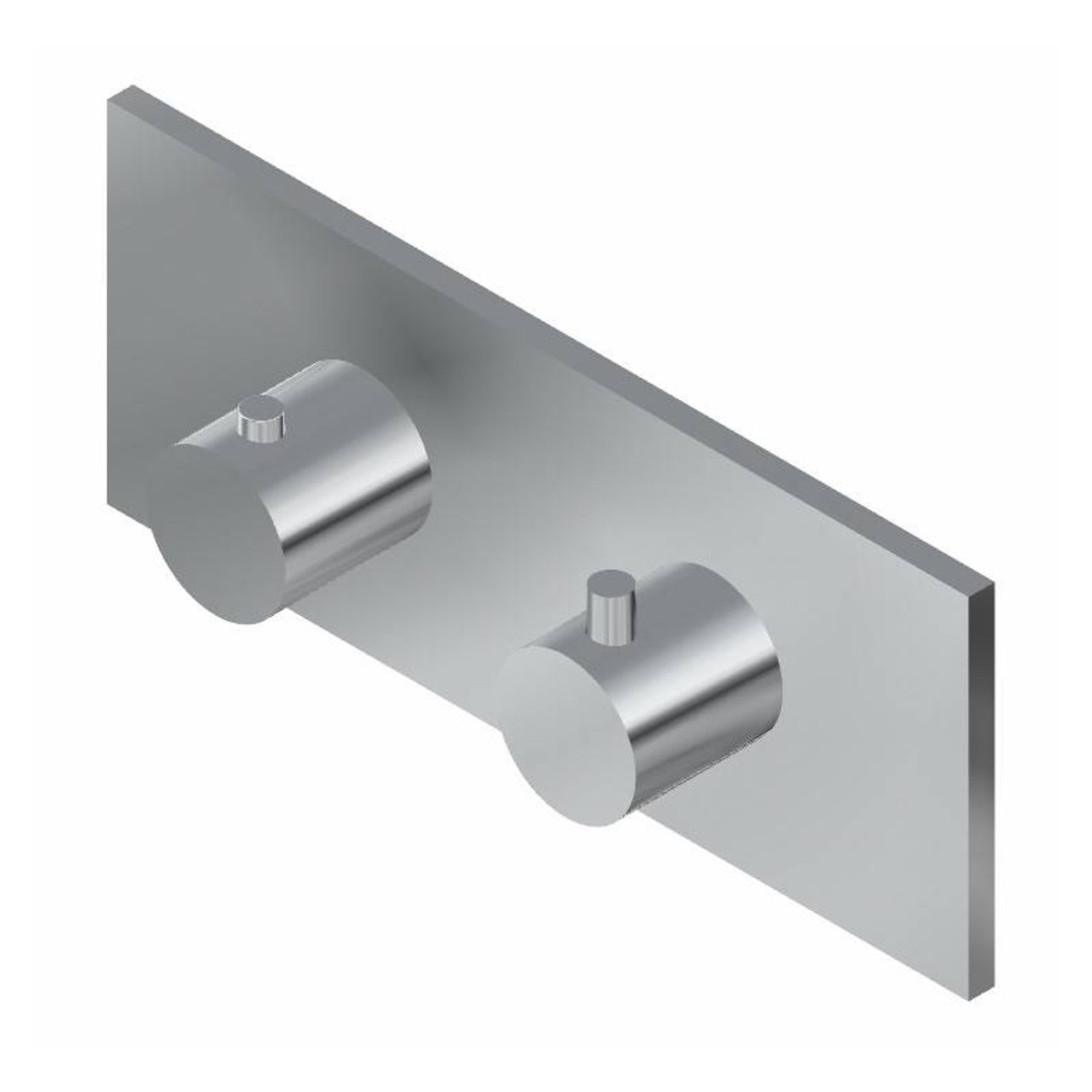 Graff G-8048H-RH0-OB-T M-Series Square 2-Hole Trim Plate with Round Handles (Horizontal Installation), Olive Bronze