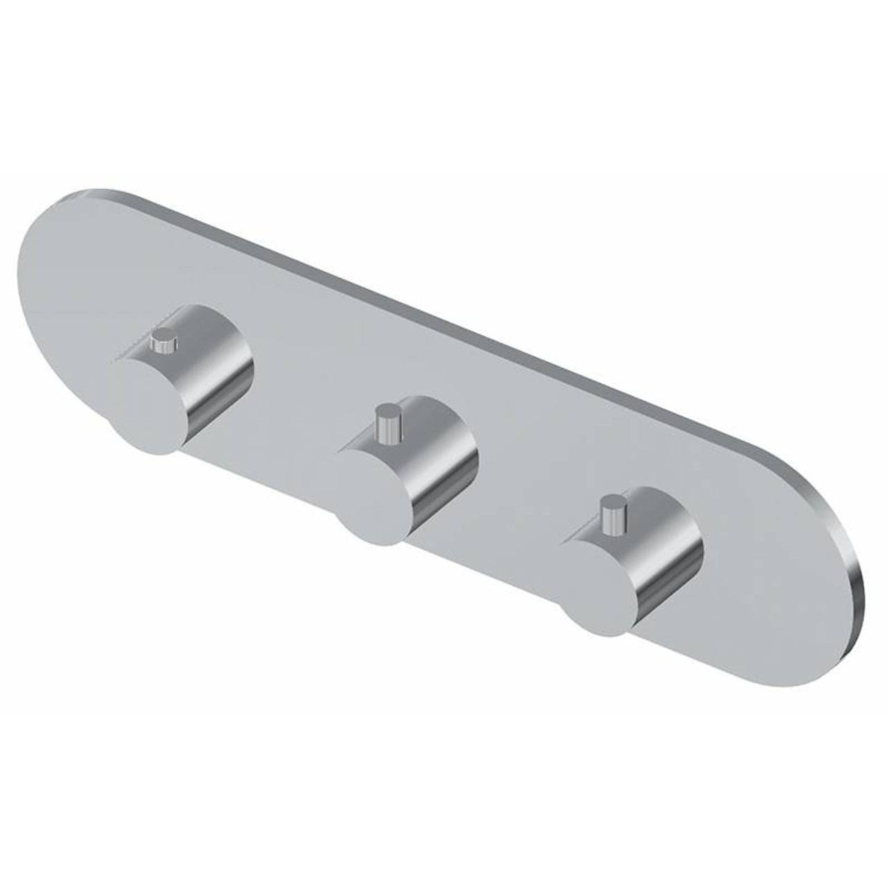 Graff G-8056H-RH0-BK-T M-Series Round Thermostatic 3-Hole Trim Plate and Handle (Horizontal Installation), Architectural Black