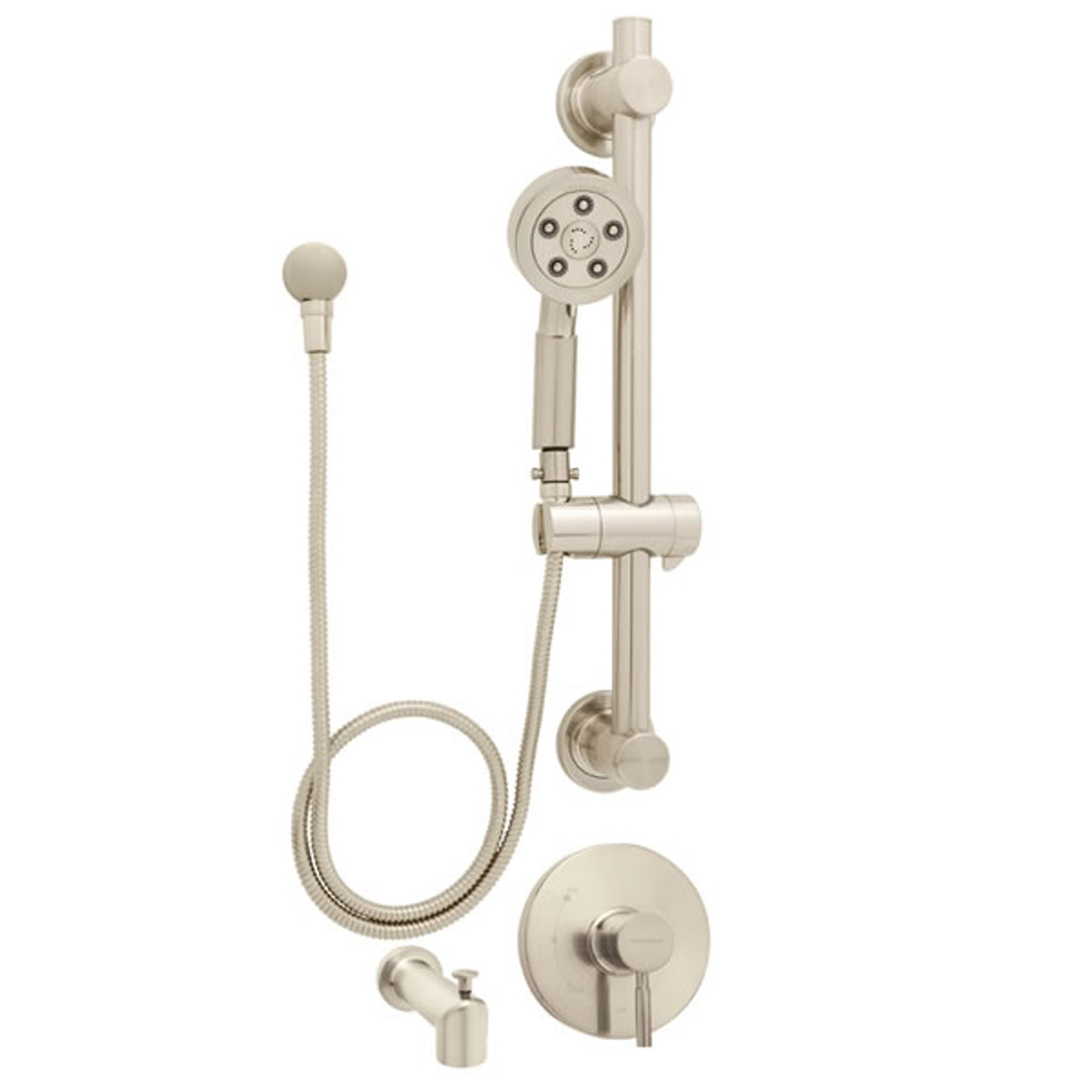 Speakman SM-1090-ADA-P-BN Neo ADA Hand-held Shower/ Tub Combinations with Grab/Slide Bar in Brushed Nickel