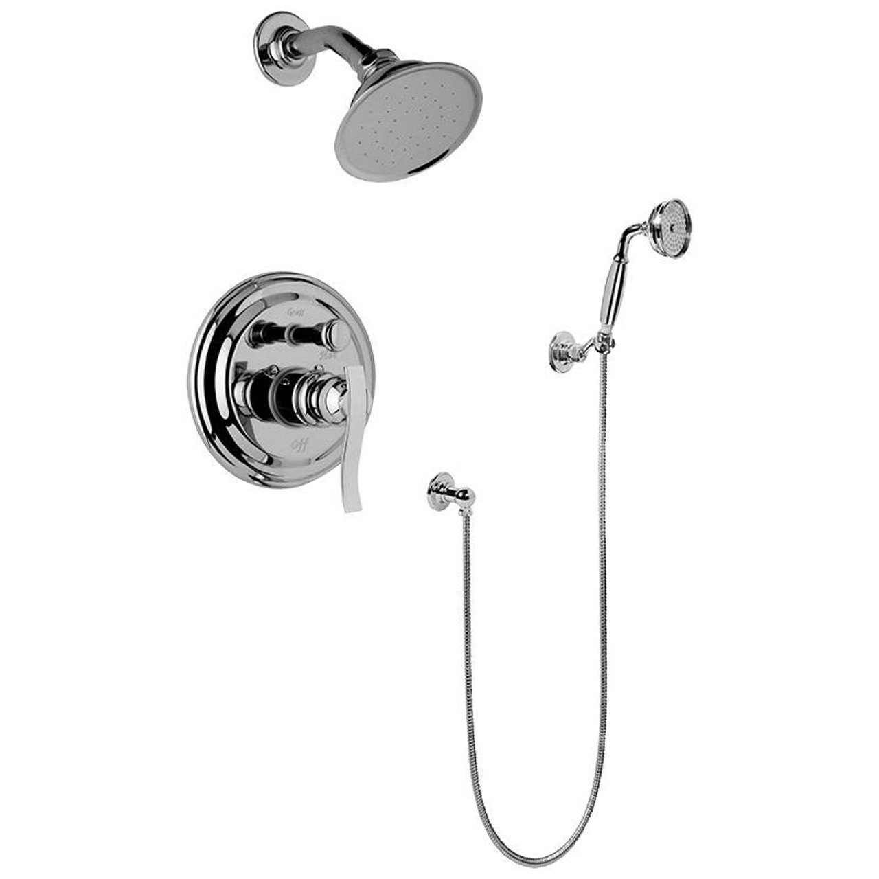 Graff - G-7167-LM20S-SN-T - Bali Traditional Pressure Balancing Shower Set- Trim Only