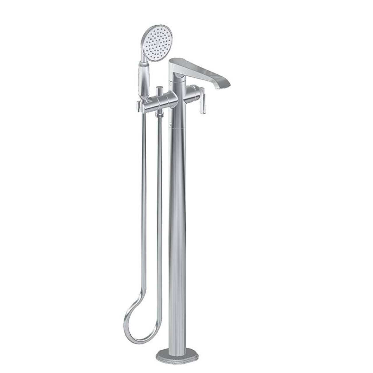 Graff G-6854-LM47N-PN-T Finezza UNO Floor-Mounted Tub Filler (Trim Only) , Polished Nickel