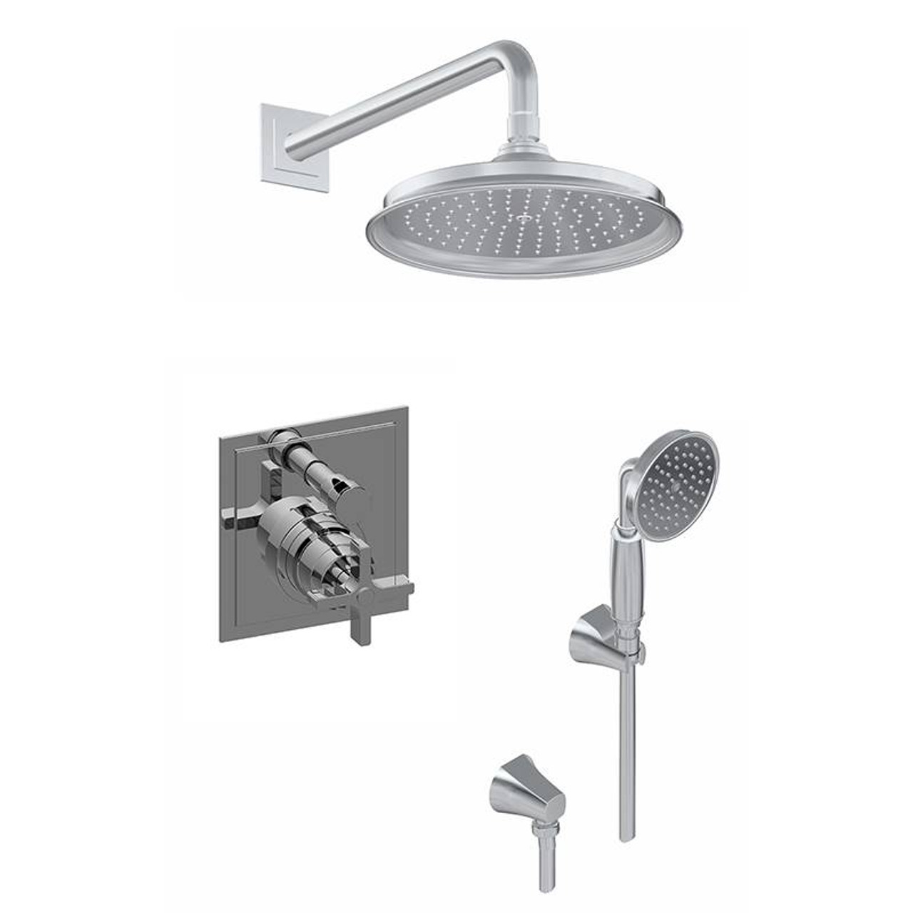 Graff G-7289-C15S-BAU-T Contemporary Pressure Balancing Shower Set (Trim Only), 24K Brushed Gold Plated Graff G-7289-C15S-BAU-T Contemporary Pressure Balancing Shower Set (Trim Only), 24K Brushed Gold Plated