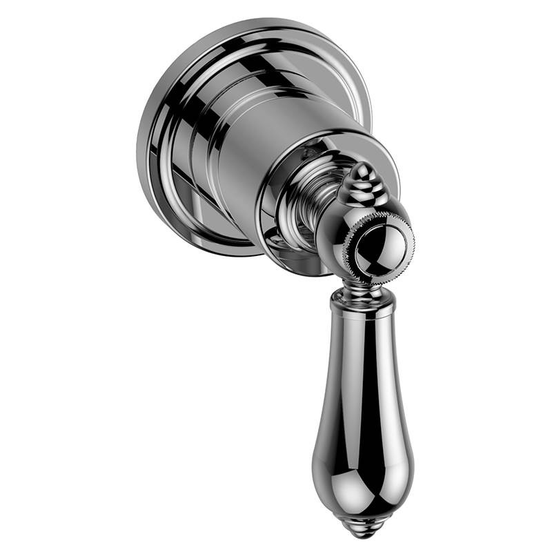 Graff G-8034-LC1E1-SN-T M-Series Transitional Stop/Volume Trim Plate with Lever Handle, Steelnox (Satin Nickel)