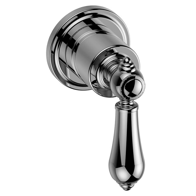 Graff G-8039-LC1E1-PN-T M-Series Transitional 3-Way Diverter Trim Plate with Lever Handle , Polished Nickel