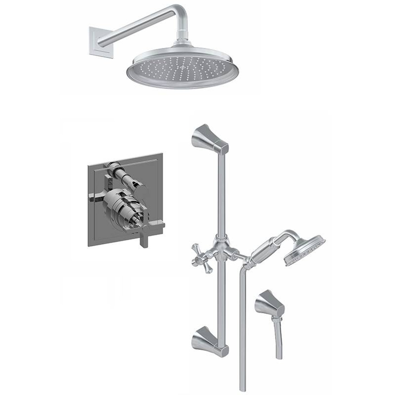 Graff G-7288-C15S-BAU-T Contemporary Pressure Balancing Shower Set (Trim Only), 24K Brushed Gold Plated Graff G-7288-C15S-BAU-T Contemporary Pressure Balancing Shower Set (Trim Only), 24K Brushed Gold Plated