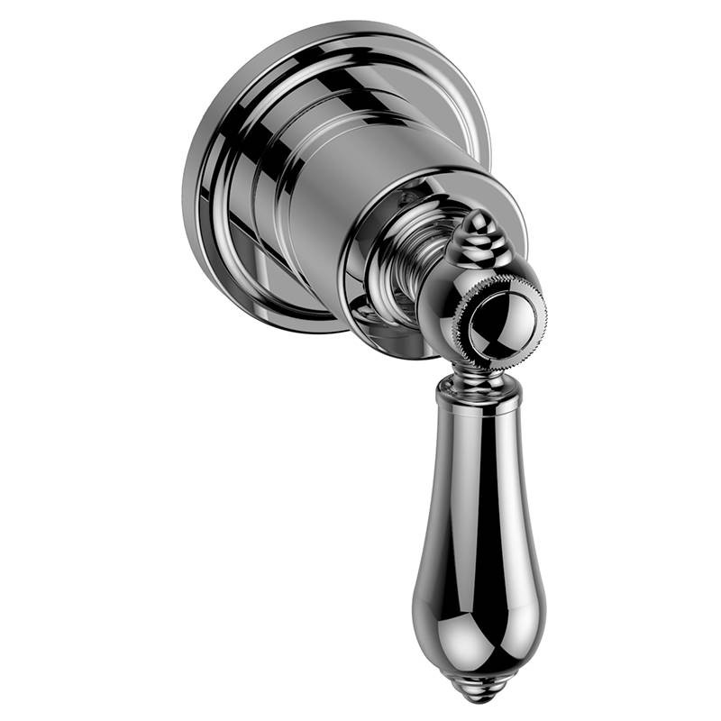 Graff G-8038-LC1E1-PN-T M-Series Transitional 2-Way Diverter Trim Plate with Lever Handle , Polished Nickel