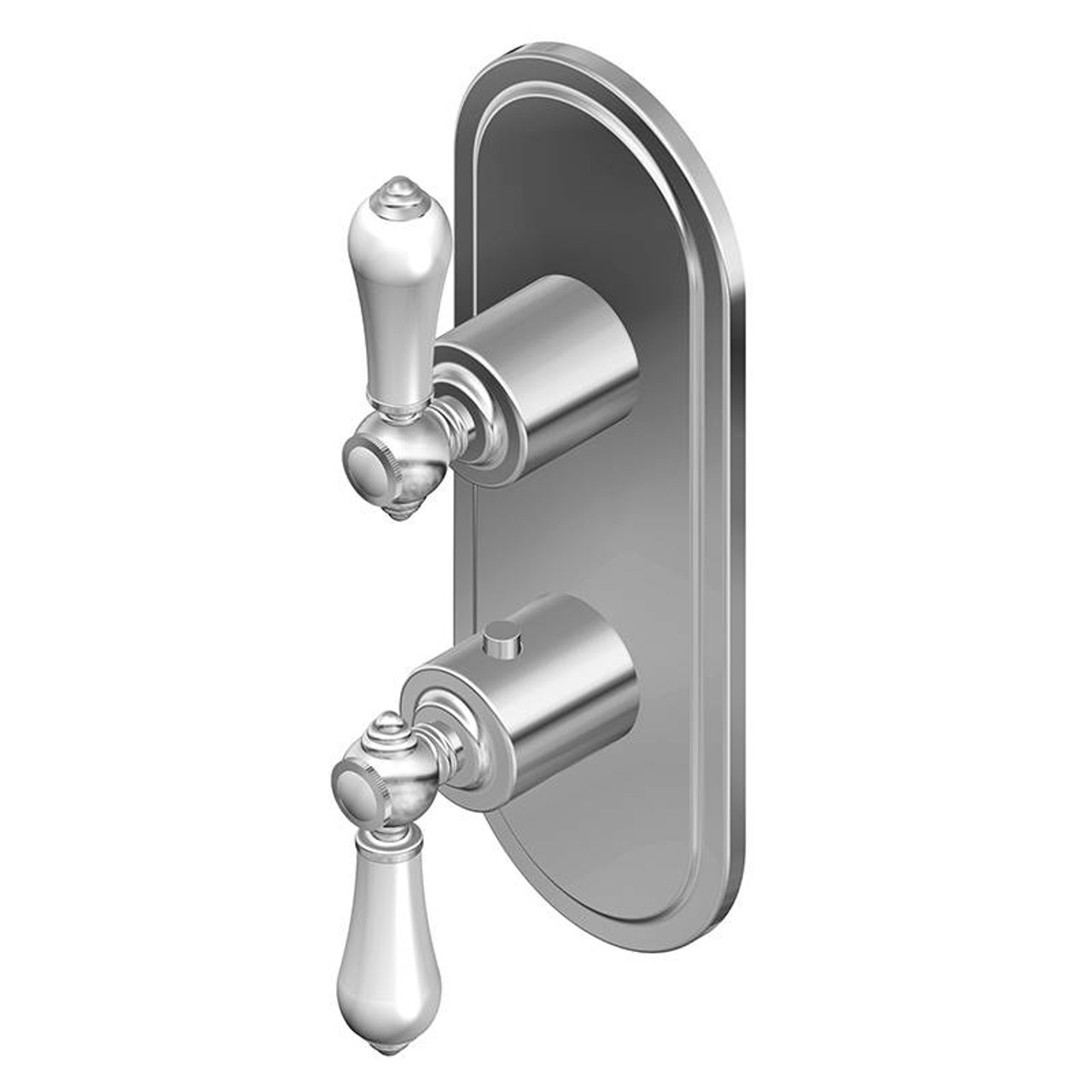 Graff G-8086-LC1E0-OB-T M-Series Transitional 2-Hole Trim Plate w/Handles (Vertical Installation), Olive Bronze