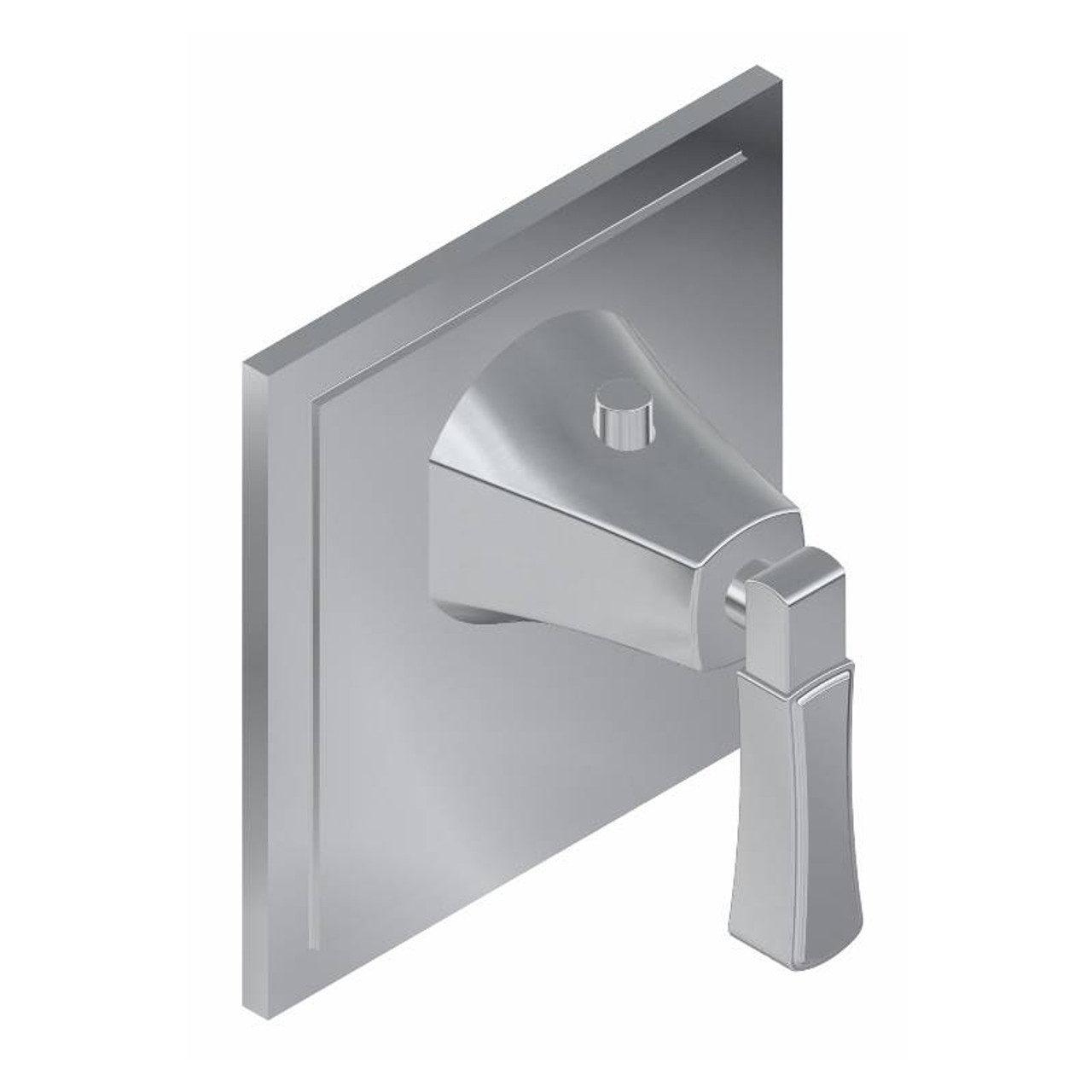 Graff G-8144-LM47E-PN-T M-Series Finezza DUE Thermostatic Trim Plate with Lever Handle, Polished Nickel