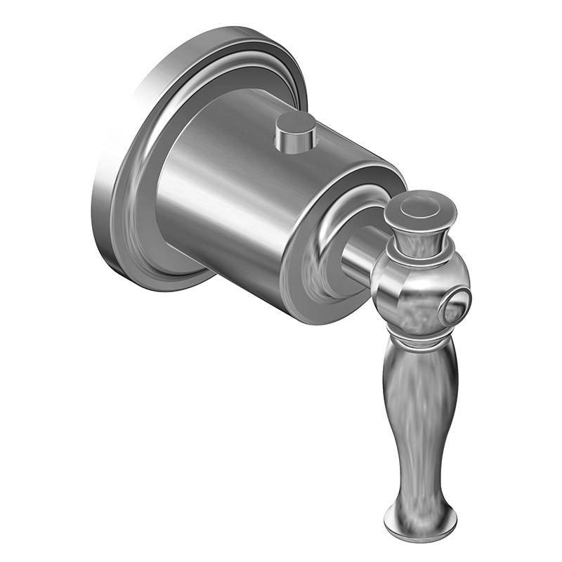 Graff G-8034-LM22E1-PN-T M-Series Transitional Stop/Volume Trim Plate with Lever Handle, Polished Nickel