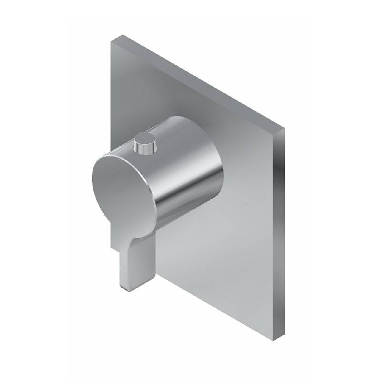 Graff G-8043-LM46E-BNi-T M-Series Square Thermostatic Valve Trim Plate and Terra Handle, Brushed Nickel