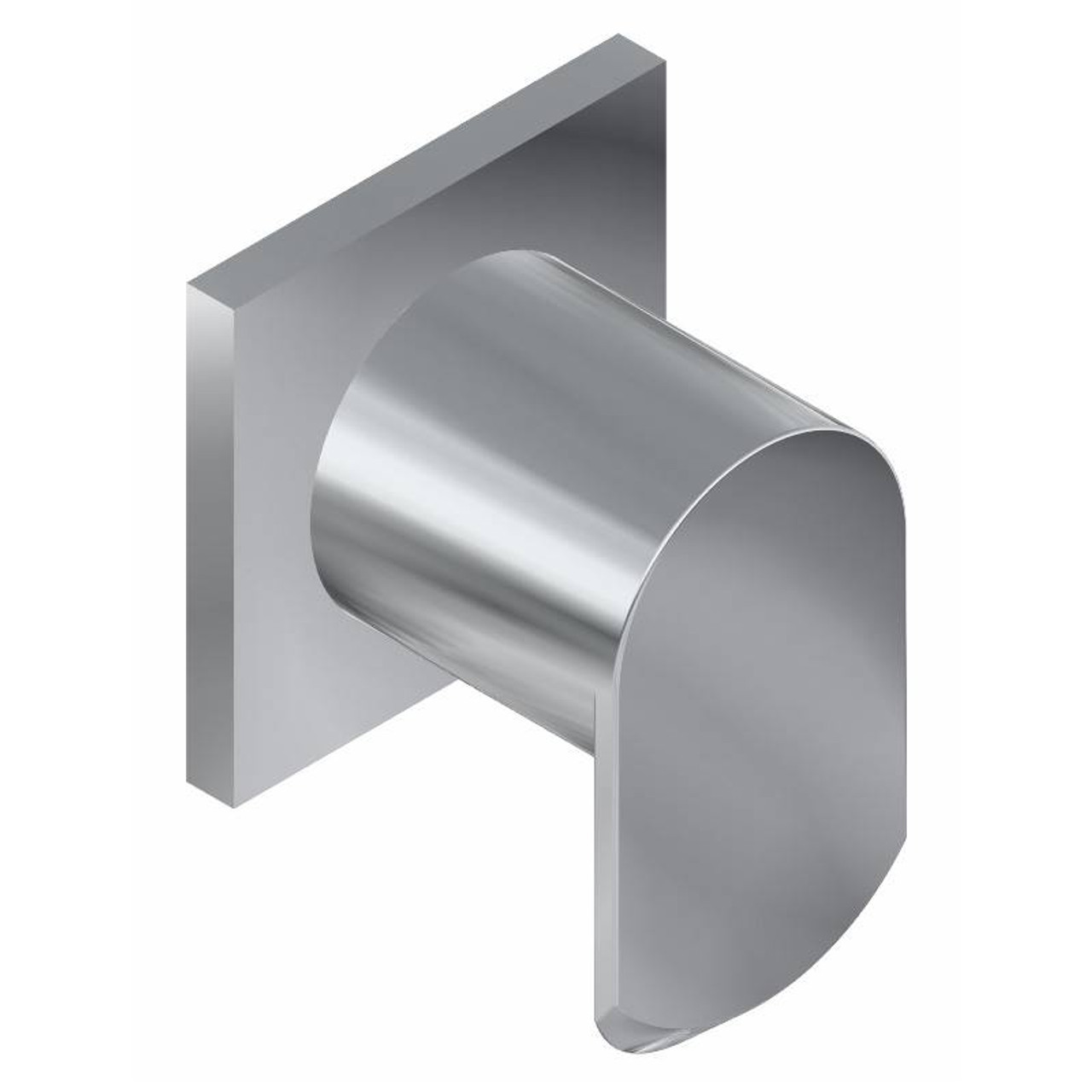Graff G-8098-LM45E1-PC-T M-Series Square Stop/Volume Control Trim Plate and Phase Handle , Polished Chrome