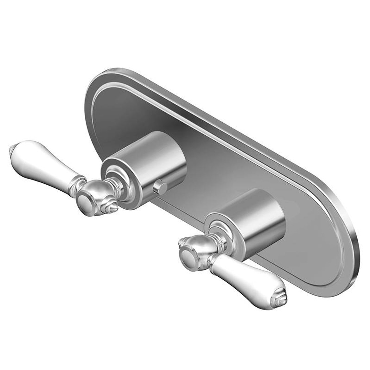 Graff G-8086H-LC1E0-OB-T M-Series Transitional 2-Hole Trim Plate w/Handles (Horizontal Installation), Olive Bronze