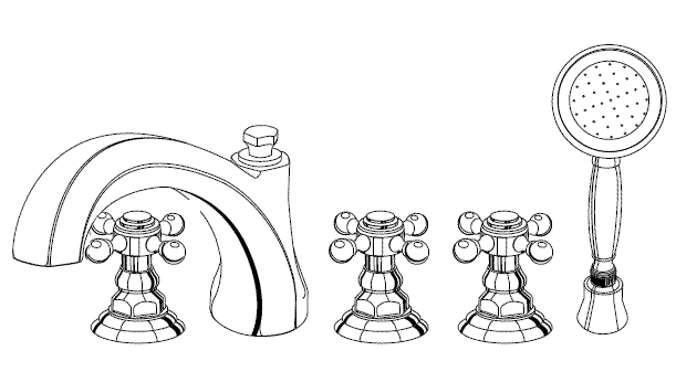 Jaclo 6972-T678-240-TRIM - Astor Roman Tub Faucet Trim Kit