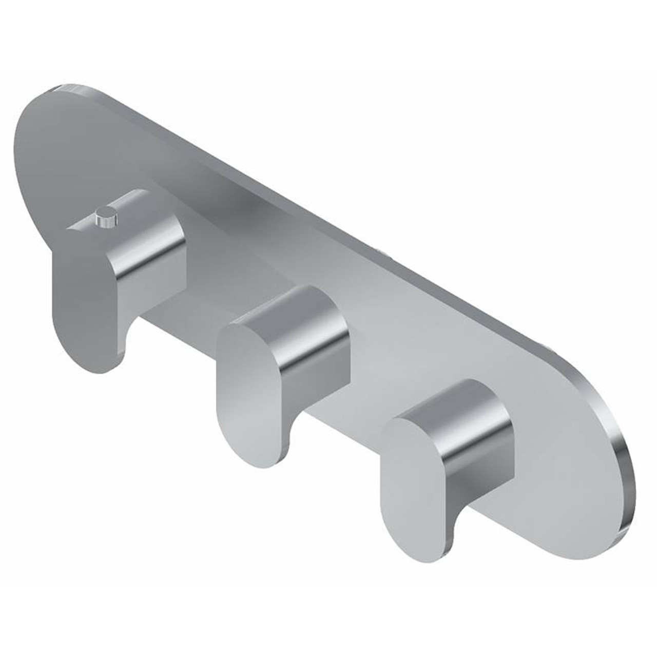 Graff G-8056H-LM44E0-PC-T M-Series Round 3-Hole Trim Plate with Ametis Handles (Horizontal Installation), Polished Chrome