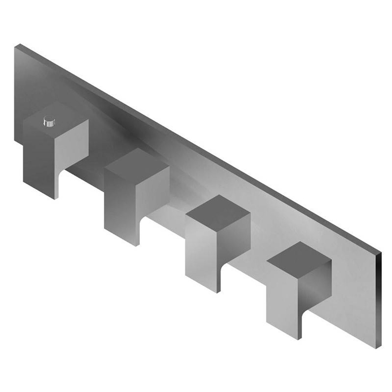 Graff G-8059H-LM31E0-PC-T M-Series Square Thermostatic 4-Hole Trim Plate w/Solar Handle (Horizontal Installation), Polished Chrome