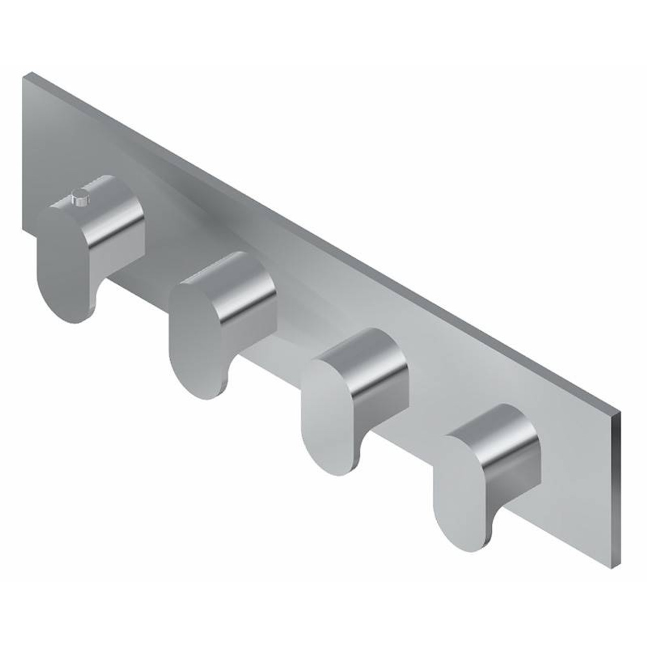 Graff G-8059H-LM44E0-WT-T M-Series Square 4-Hole Trim Plate with Ametis Handles (Horizontal Installation), Architectural White