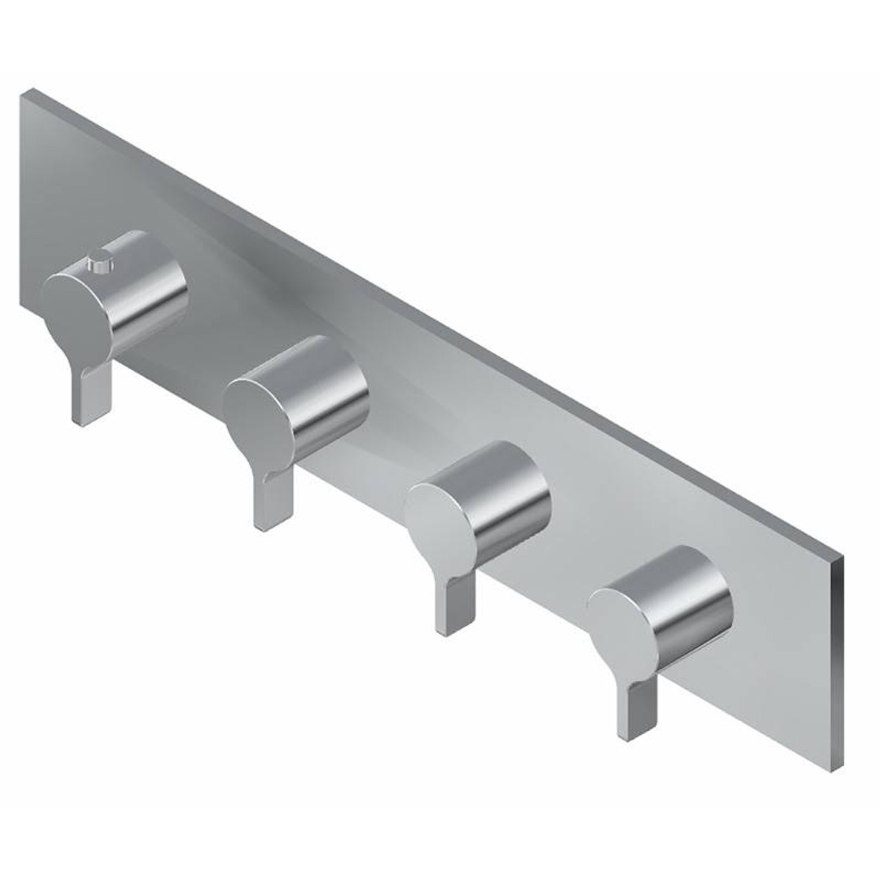 Graff G-8059H-LM46E0-PN-T M-Series Square 4-Hole Trim Plate with Terra Handles (Horizontal Installation), Polished Nickel