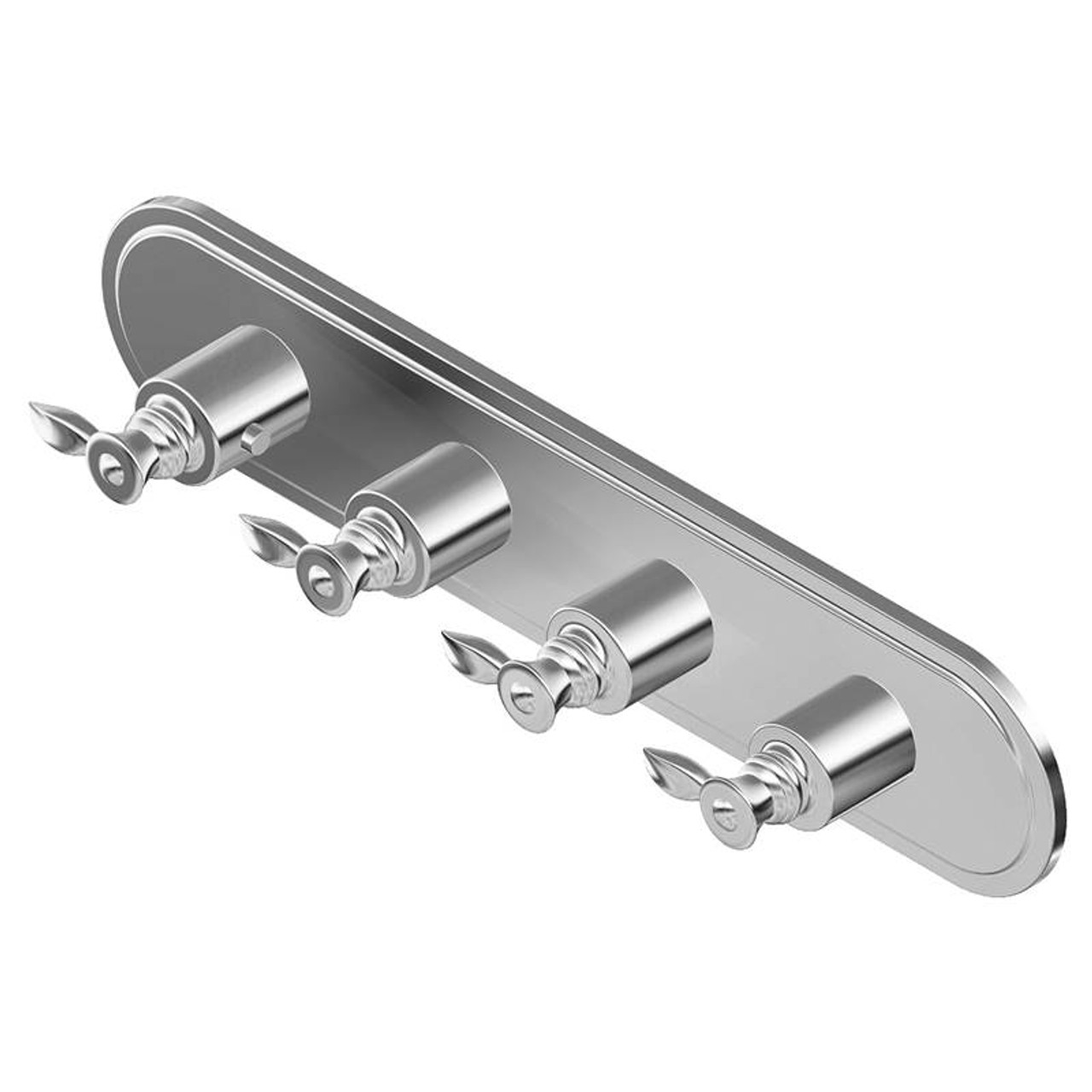 Graff G-8088H-LM14E0-OB-T M-Series Transitional 4-Hole Trim Plate w/Topaz Handles (Horizontal Installation), Olive Bronze