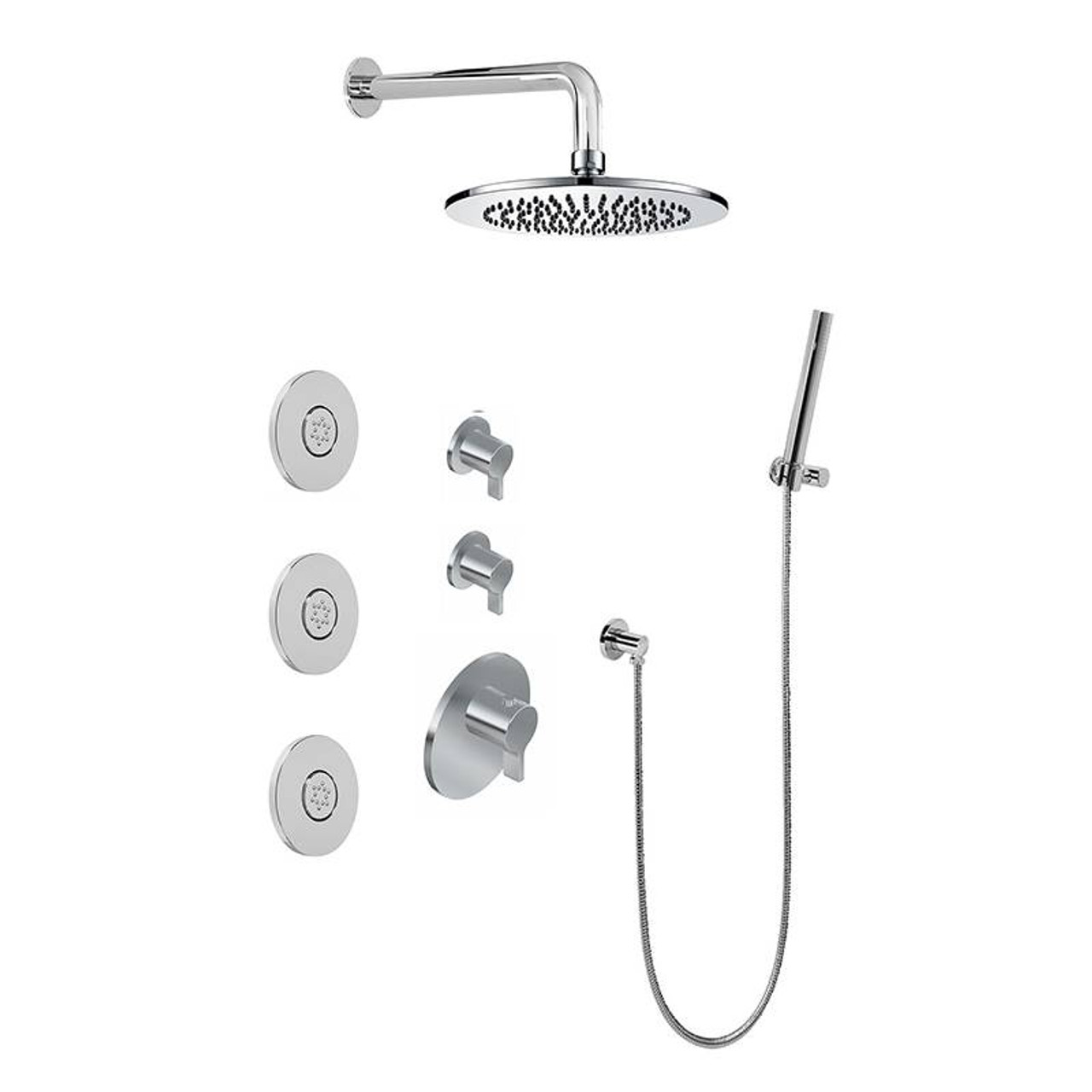 Graff GL3.112SH-LM46E0-PN M-Series Full Thermostatic Shower System (Rough & Trim) , Polished Nickel