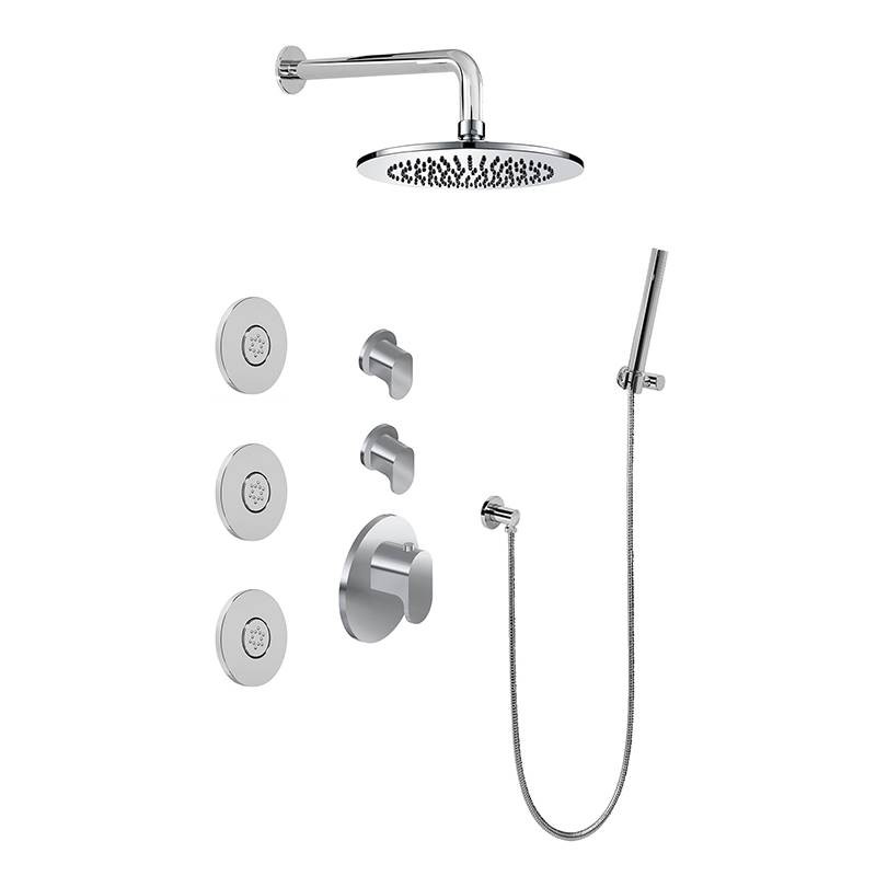 Graff GL3.112SH-LM44E0-BK M-Series Full Thermostatic Shower System (Rough & Trim) , Architectural Black