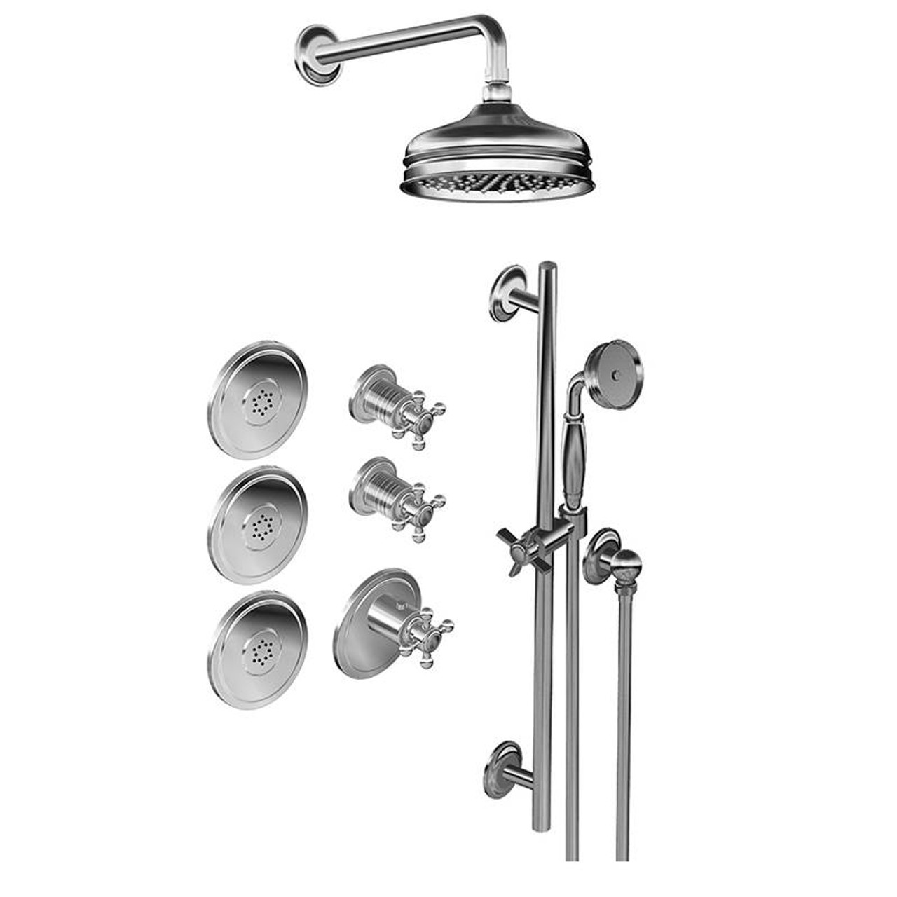 Graff GS3.112SH-C2E0-AU-T M-Series Full Thermostatic Shower System (Trim Only) , 24K Gold Plated Graff GS3.112SH-C2E0-AU-T M-Series Full Thermostatic Shower System (Trim Only) , 24K Gold Plated