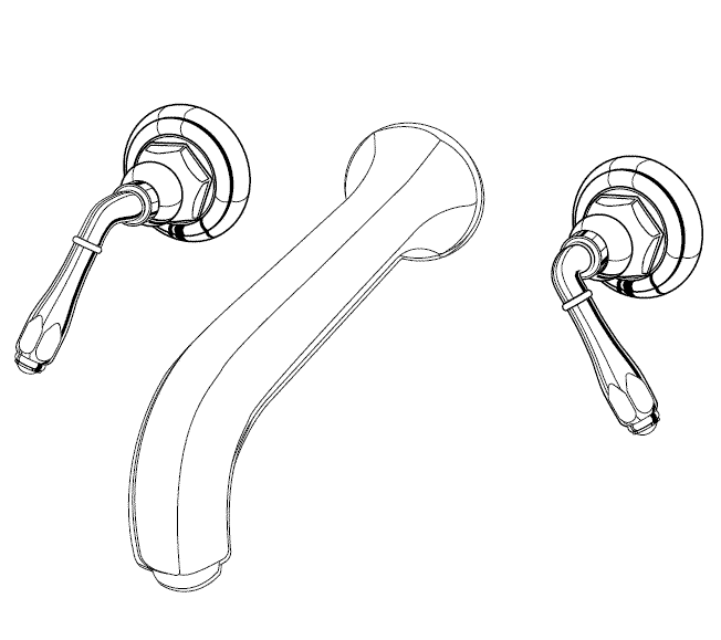 Jaclo 6870-WALL-T674-TRIM - Astor Wall Mount Lavatory Faucet Trim Kit