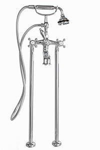 Cheviot 5117/3965-CH-LEV Free Standing Tub Filler With Hand Shower, Chrome Faucet