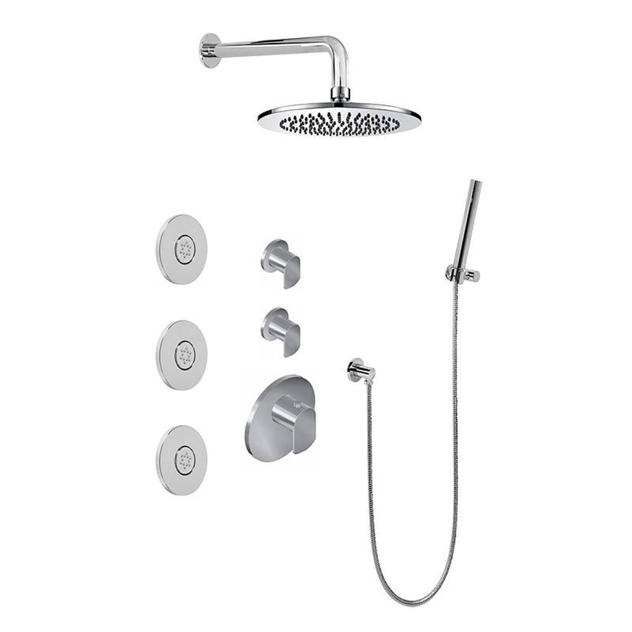Graff GL3.112SH-LM45E0-PC-T M-Series Full Thermostatic Shower System (Trim Only) , Polished Chrome