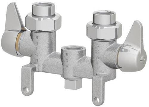 Union Brass® - 37 - Body Assembly, Rough Chrome Compression Vlvs.