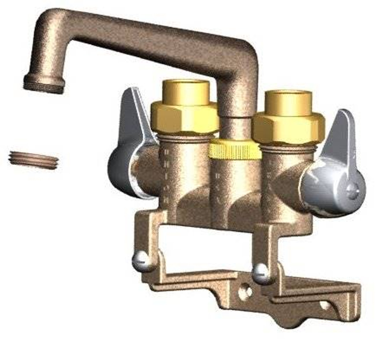 Union Brass&#174; - 743 - 6-Inch Cast Spout, W/Wall Bracket