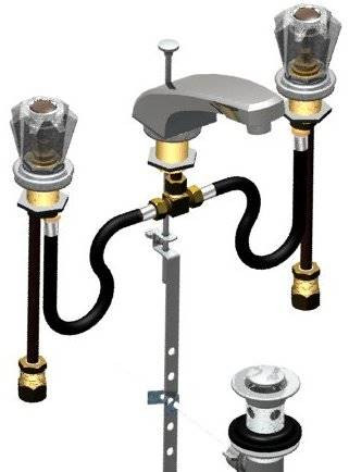 Union Brass® - 912 - 1/4 Turn Valves, Small Acrylic Hdls, W/Pop-Up