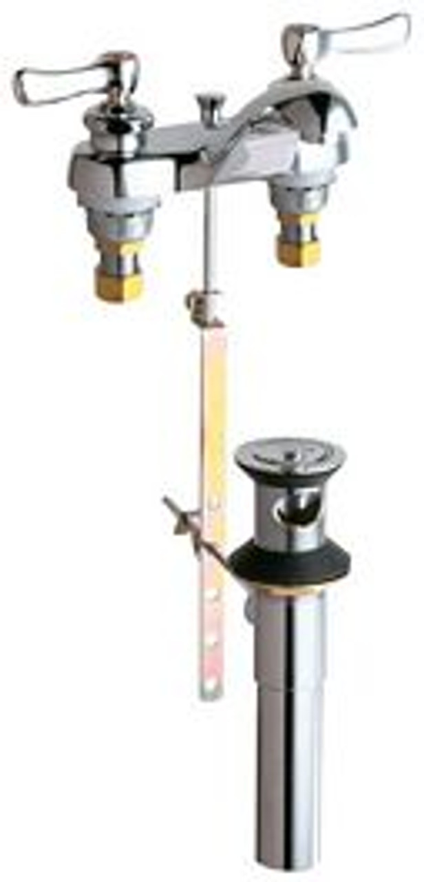 Chicago Faucets - 797-CP - 4-inch Center Lavatory Faucet with Pop-Up Drain Chicago Faucets - 797-CP - 4-inch Center Lavatory Faucet with Pop-Up Drain