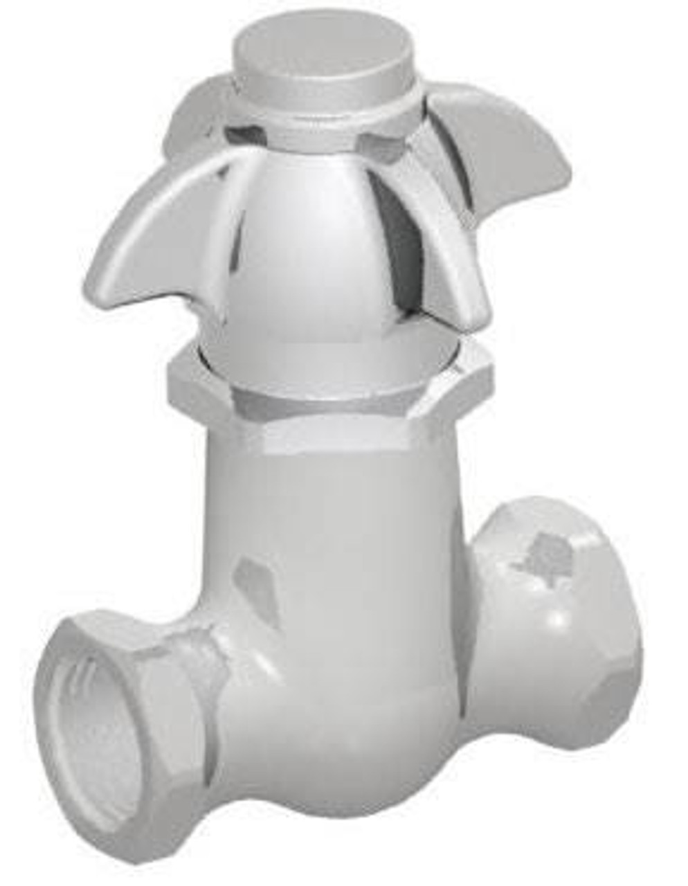 Union Brass&#174; - 601 - 1/2-Inch - 14 Straight Stop with Cross Handle