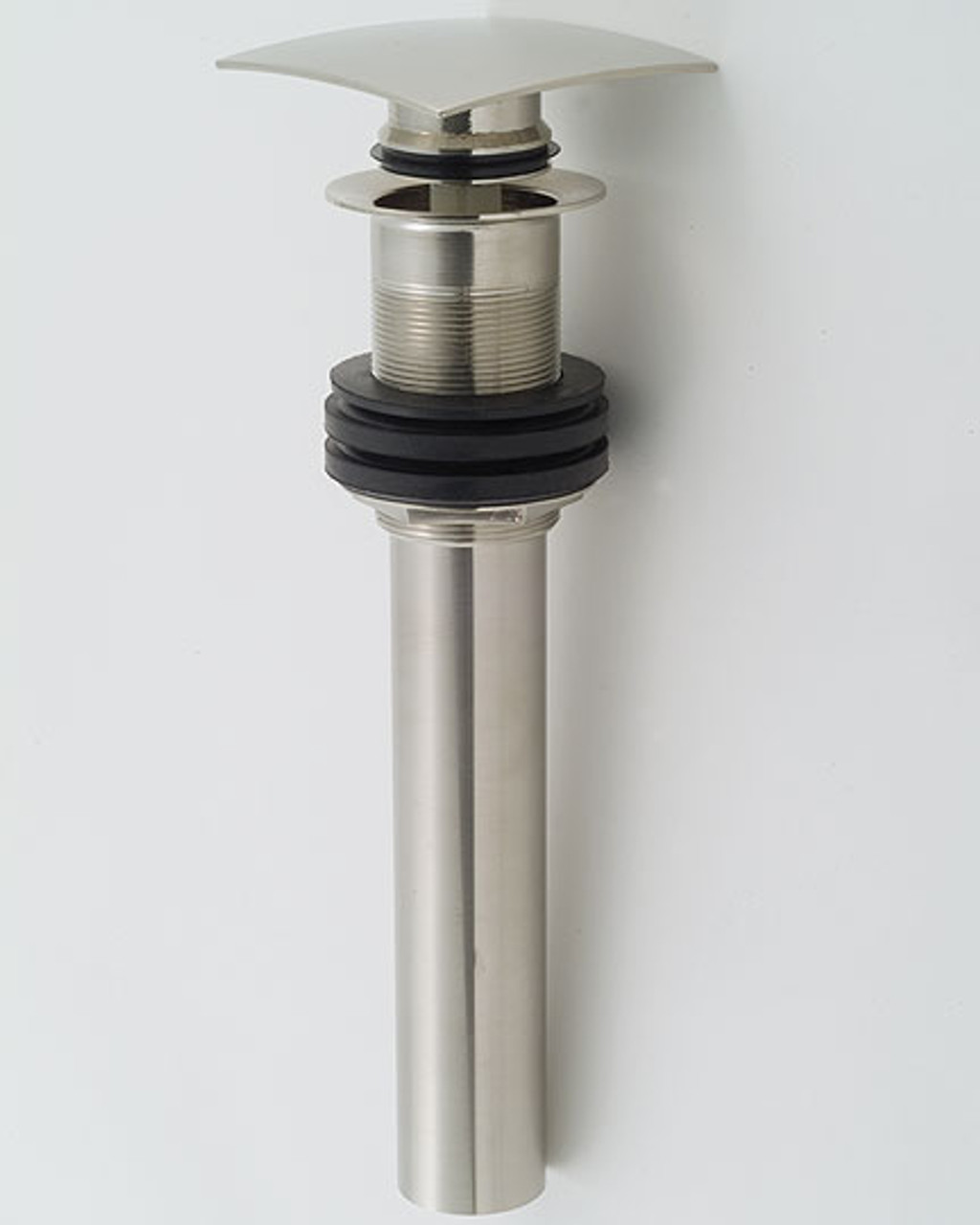 Jaclo 824 1-1/4" C.O. Style 2-3/4" Square Top Finger Touch Drain 17 Gauge (Without Overflow Holes)