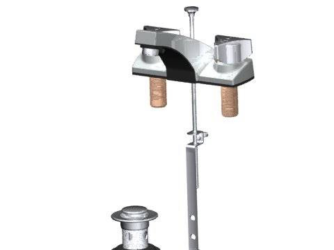 Union Brass® - 370A - 3 Wing Handle, With Pop-Up