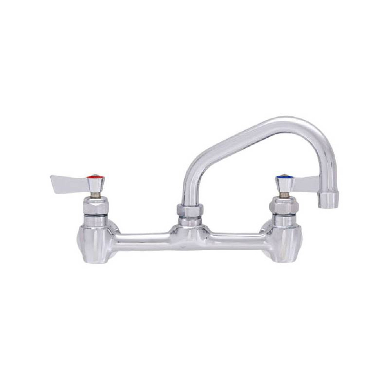 Fisher - 53155 - 8? Wall Mounted Faucet with Eccentrics, 16-inch Swing Spout and Lever Handles 