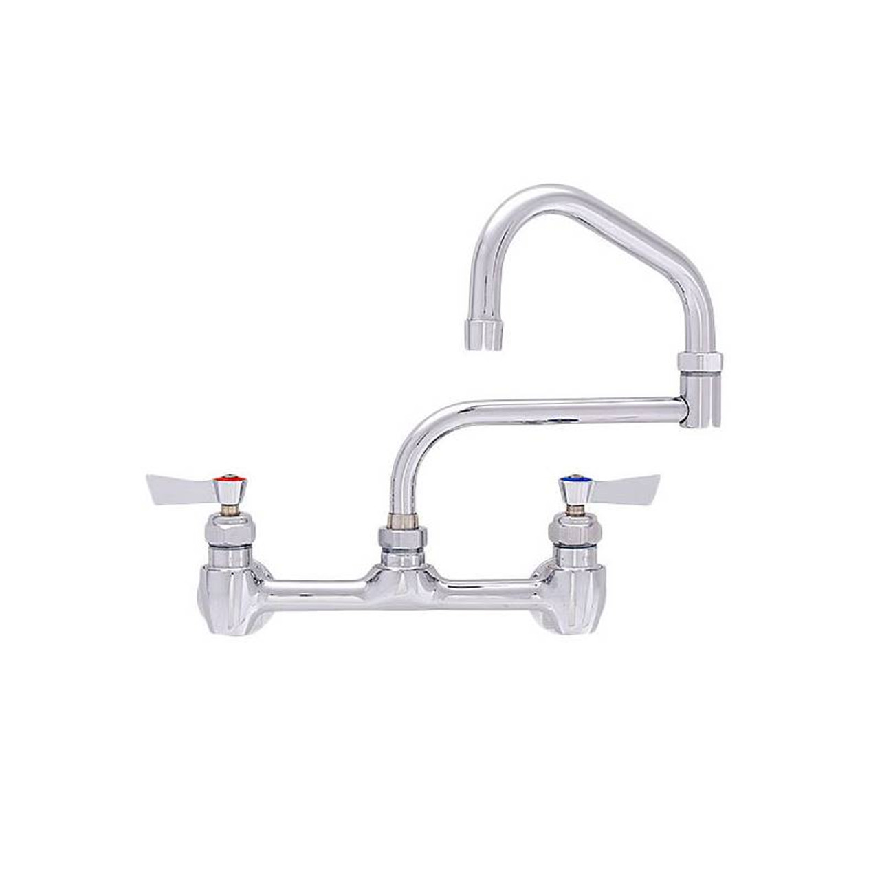 Fisher - 53163 - 8? Wall Mounted Faucet with Eccentrics, 13-inch Double Jointed Swing Spout and Lever Handles 