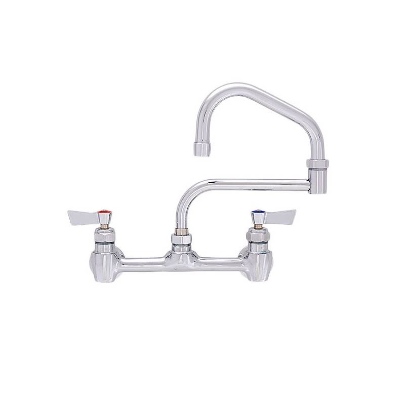 Fisher - 60496 - 8” Wall Mounted Faucet with Concentrics, 23-inch Double Jointed Swing Spout and Lever Handles 